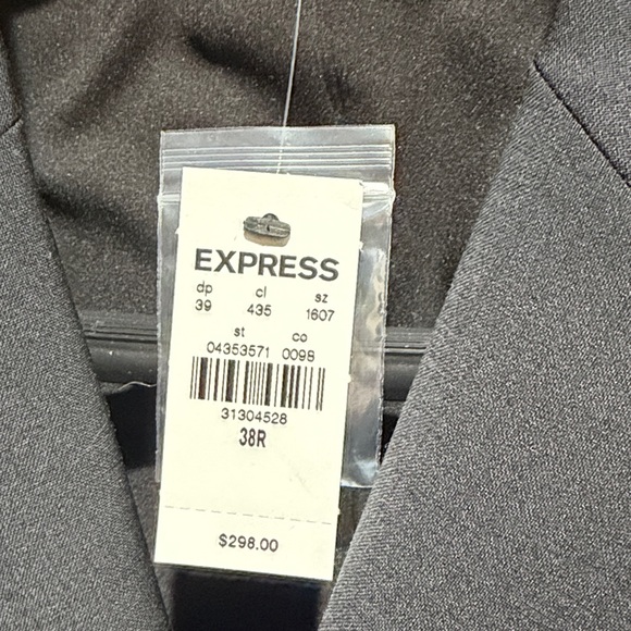 Express Men's Double-Breasted Black Suit Blazer - Picture 5 of 5